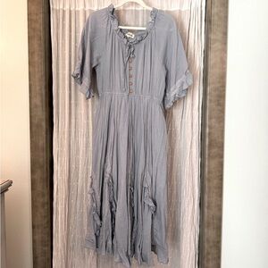 Pale Blue Flowy Dress -Sz. L